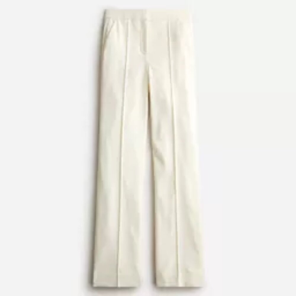 NWT-6-J.Crew Full-length wide-leg tuxedo pant in Italian wool